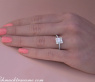 Bildschöner Brillant Carré Ring mit Baguette Diamanten #3