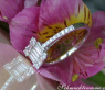 Bildschöner Brillant Carré Ring mit Baguette Diamanten #4
