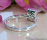 Bildschöner Brillant Carré Ring mit Baguette Diamanten #5