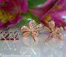 Attraktive Diamant Ohrstecker im Blüten Design in Roségold 585 #5