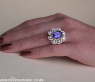 Ausgefallener AAA Tansanit Ring mit Diamanten #3