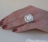Luxuriöser Brillanten Ring mit Princess und Baguette Diamanten #3