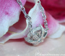 Exquisite Diamant Halskette in Weißgold 750 (Illusion Design) #9