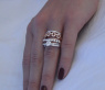 Mehrreihiger Brillant Ring in Weißgold und Roségold #5