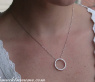 Eleganter Diamant Kreis Anhänger in Weißgold 750 #3
