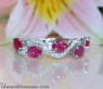 Graziler Rubin Ring mit Diamanten #1