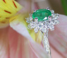 Zarter Smaragd Ring mit Diamanten #4