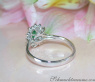 Zarter Smaragd Ring mit Diamanten #6