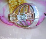 Auffallender Brillanten Carré Ring in Tricolor-Fertigung #5
