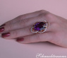 Außergewöhnlicher Amethyst Ring mit Diamanten #3