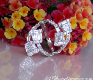 Extravaganter Diamant / Brillant Ring in Weißgold 750 Extravaganter Diamant / Brillant Ring in Weißgold 750