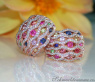 Stattliche Regenbogen Saphir Ohrringe mit Diamanten #2