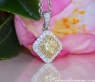 Erlesener gelber Diamant Solitär Anhänger #2
