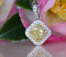 Erlesener gelber Diamant Solitär Anhänger #5