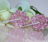 Prächtige Rosa Saphir Ohrringe im Blüten Design #2