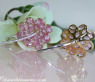 Prächtige Rosa Saphir Ohrringe im Blüten Design #7