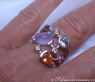 Bildschöner Multicolor Edelstein Ring mit Brillanten #6