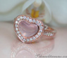 Bezaubernder Rosenquarz Herz Ring mit Brillanten #1