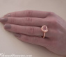 Bezaubernder Rosenquarz Herz Ring mit Brillanten #3
