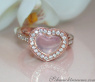 Bezaubernder Rosenquarz Herz Ring mit Brillanten #4