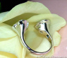 Ungewöhnlicher Blautopas Brillanten Ring im Herz-Design #4