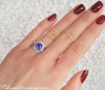Femininer Tansanit Ring mit Diamanten im Schneeflocken Design #3