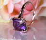 Bezaubernder Amethyst Ring mit Diamanten #6