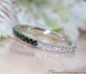 Wandelbarer Memory Ring mit weißen und schwarzen Diamanten #5