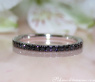 Wandelbarer Memory Ring mit weißen und schwarzen Diamanten #9