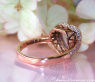 Femininer Rosenquarz Brillanten Ring im Herz Design #8
