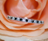 Zarter Halb Memoryring mit schwarzen & weißen Diamanten #5