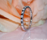 Zarter Halb Memoryring mit schwarzen & weißen Diamanten #6