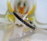 Zarter Memory Ring mit schwarzen Diamanten #4