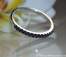 Zarter Memory Ring mit schwarzen Diamanten #6