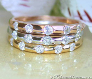 Drei exquisite Brillant Ringe Drei exquisite Brillant Ringe