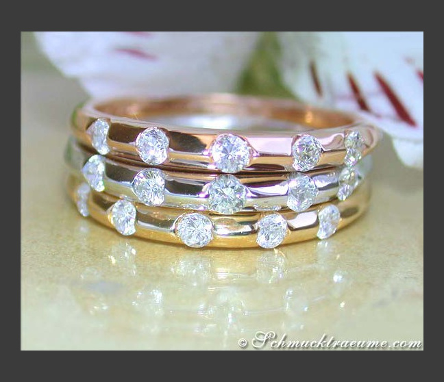 Drei exquisite Brillant Ringe #1 Drei exquisite Brillant Ringe #1