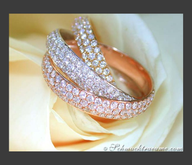 Dreifach verschlungener Brillanten Ring #1 Dreifach verschlungener Brillanten Ring #1