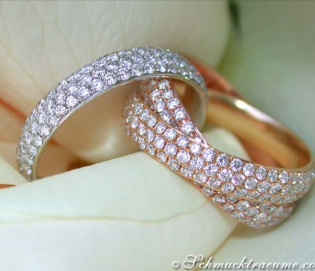 Dreifach verschlungener Brillanten Ring Dreifach verschlungener Brillanten Ring