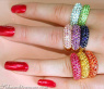 Edler Blautopas Pavé Ring #9