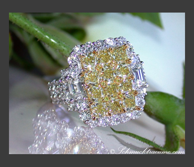 Prächtiger gelbe Diamanten Ring mit Brillanten (4,24 ct.) #1