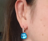 Stattliche Blautopas Ohrringe mit Diamanten #4