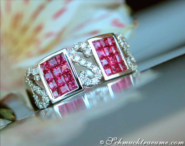 Aparter Rubin Ring mit Brillanten - Image 3