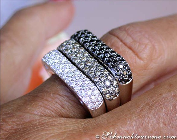 Detailaufnahme des Diamantringes mit 0.500 Karat W SI in Weißgold 585.