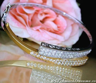 Gelbgold-Weißgold-Armreif mit 1.930 Diamanten