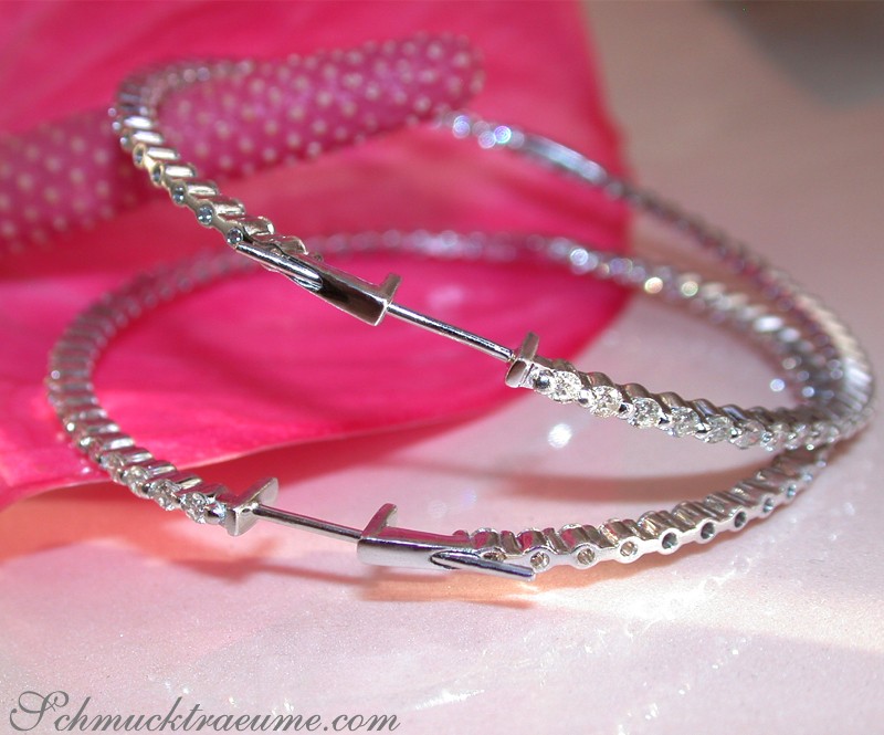 Prachtvoll große Diamanten Creolen (Ø 5,5 cm) - Image 10