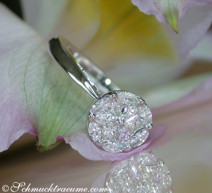 Feinster Diamanten Ring im Illusion Design - Image 3