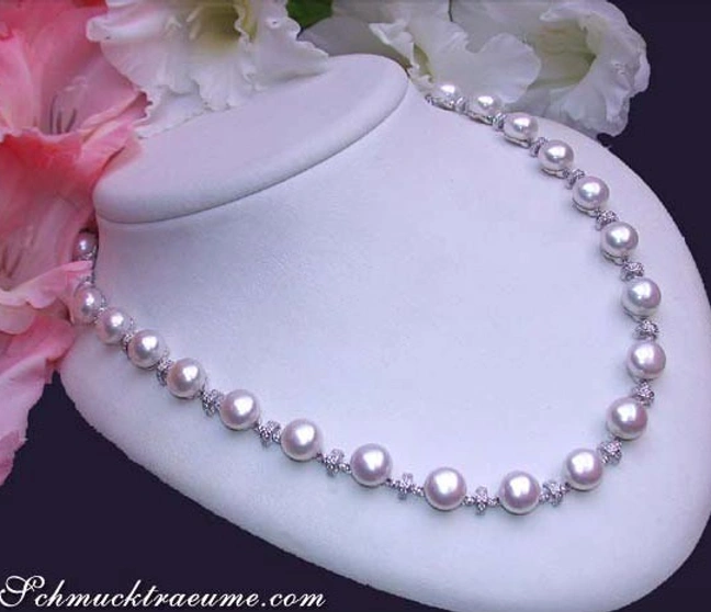 Traumhaftes Süßwasserperlen Collier (45 cm) - Image 1 Traumhaftes Süßwasserperlen Collier (45 cm) - Image 1