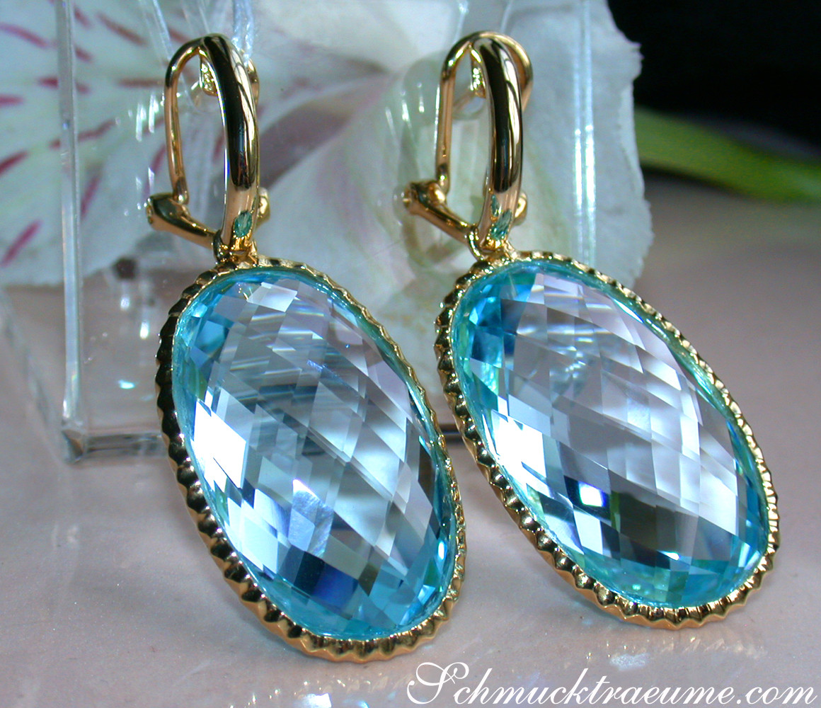 Beeindruckende Blautopas Ohrringe - Image 2