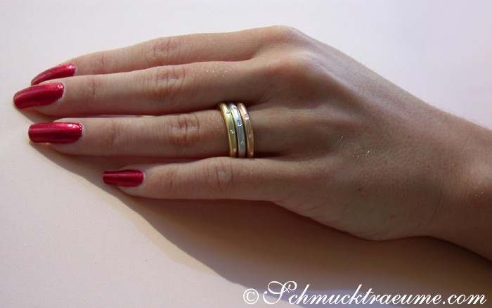 Drei Brillanten Ringe im Sternenhimmel Design - Image 5