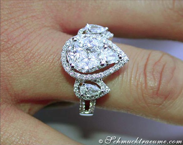 Einzigartiger Diamant Ring im Tropfen Design - Image 5